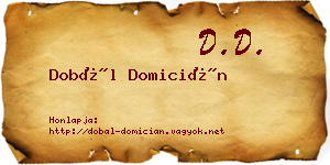 Dobál Domicián névjegykártya